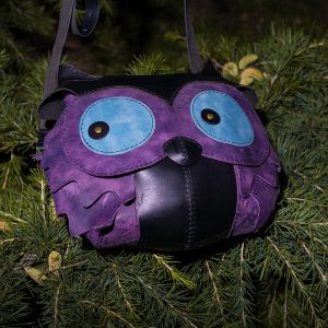 Bolso Búho de cuero artesanal